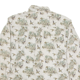 WOOLRICH Mens Shirt Grey Crazy Pattern Long Sleeve L