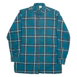 Mens Shirt Green Check Long Sleeve M