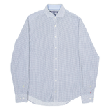 TOMMY HILFIGER Mens Shirt Blue Geometric Long Sleeve S