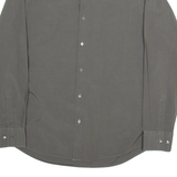 BOSS Mens Plain Shirt Grey Long Sleeve L