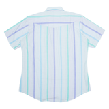 CARMAN Mens Shirt Blue Striped XL