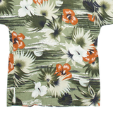 Mens Hawaiian Shirt Green Floral S