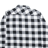 X-MAIL Mens Shirt Black Check Long Sleeve 2XL