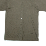 BOSS Mens Plain Shirt Brown Linen M