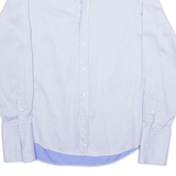 BOSS Mens Plain Shirt Blue Long Sleeve M