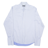 BOSS Mens Plain Shirt Blue Long Sleeve M