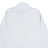 CALVIN KLEIN Slim Fit Mens Shirt White Striped Long Sleeve M