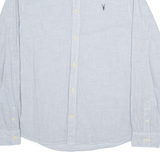 ALL SAINTS Mens Plain Shirt Grey Long Sleeve S