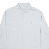 ALL SAINTS Mens Plain Shirt Grey Long Sleeve S
