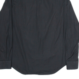 CALVIN KLEIN Mens Plain Shirt Black Long Sleeve S