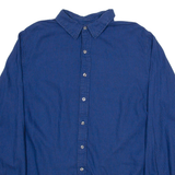 LEVI'S Mens Shirt Blue Check Long Sleeve L