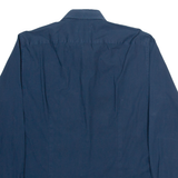 TOMMY HILFIGER Slim Fit Mens Plain Shirt Blue Long Sleeve L