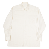 WALDE Mens Shirt Beige Striped Long Sleeve L