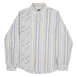 BOSS Mens Shirt Beige Striped Long Sleeve L