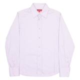 HUGO Mens Plain Shirt Purple Long Sleeve M