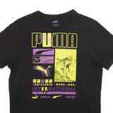 PUMA Mens T-Shirt Black Crew Neck S