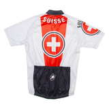 Swiss Cycling Mens Jersey White High Neck L