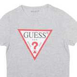 GUESS Slim Fit Mens T-Shirt Grey Crew Neck S