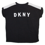 DKNY Womens T-Shirt Black Crew Neck M