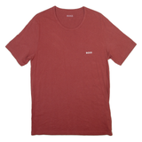 BOSS Mens T-Shirt Maroon Crew Neck L
