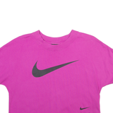 NIKE Womens T-Shirt Pink Crew Neck S