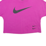 NIKE Womens T-Shirt Pink Crew Neck S