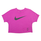 NIKE Womens T-Shirt Pink Crew Neck S