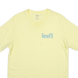 LEVI'S Mens T-Shirt Yellow Crew Neck XS