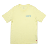 LEVI'S Mens T-Shirt Yellow Crew Neck XS