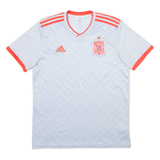 ADIDAS Spain FC Mens Football Shirt Jersey Blue V-Neck M