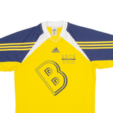 ADIDAS Helmuth Beck AG Mens Football Shirt Jersey Yellow V-Neck L
