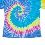 SPIRIT Mens Tie Dye T-Shirt Blue Crew Neck M