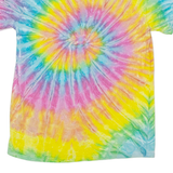 COLORTONE Mens Tie Dye T-Shirt Blue Crew Neck M