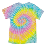 COLORTONE Mens Tie Dye T-Shirt Blue Crew Neck M