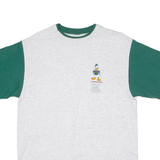 DISNEY Donald Duck Mens T-Shirt Grey 90s Crew Neck L