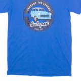 GILDAN Budapest Souvenir Mens T-Shirt Blue Crew Neck S