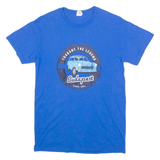 GILDAN Budapest Souvenir Mens T-Shirt Blue Crew Neck S