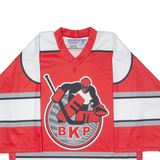 INTERHOCKEY BKP Ice Hockey Goalkeeper Mens Jersey Red 3/4 Sleeve V-Neck L