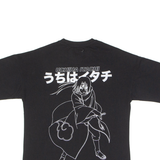 PULL&BEAR Naruto Uchiha Itachi Anime Mens T-Shirt Black Crew Neck XXS