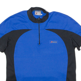 X-WAVE Cycling Mens Jersey Blue 1/4 Zip M