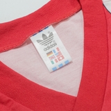 ADIDAS MR STV Hongg Mens Football Shirt Jersey Red 90s V-Neck XL