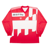 ADIDAS MR STV Hongg Mens Football Shirt Jersey Red 90s V-Neck XL