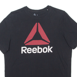 REEBOK Mens T-Shirt Black L
