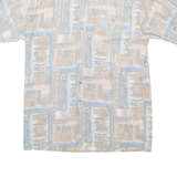 NEW TAST Mens Shirt Brown Viscose Crazy Pattern XL
