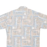 NEW TAST Mens Shirt Brown Viscose Crazy Pattern XL