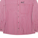JACK WOLFSKIN Mens Shirt Red Check Long Sleeve M
