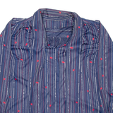 Womens Shirt Blue Striped Long Sleeve L