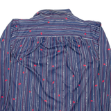 Womens Shirt Blue Striped Long Sleeve L
