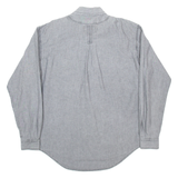 Mens Denim Shirt Grey Long Sleeve M