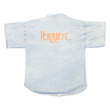 Mens Denim Shirt Blue L